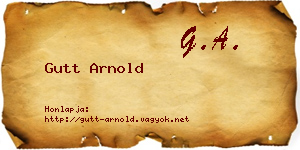 Gutt Arnold névjegykártya